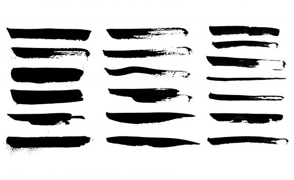 Download Black Watercolor Brush Strokes or Splash - Stroke Collection