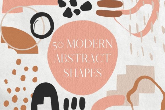 Download Beige, Pink, Brown Abstract Shapes - Abstract shapes Collection