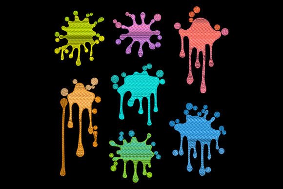 Download Blots Embroidery Design Rainbow - Blots Collection
