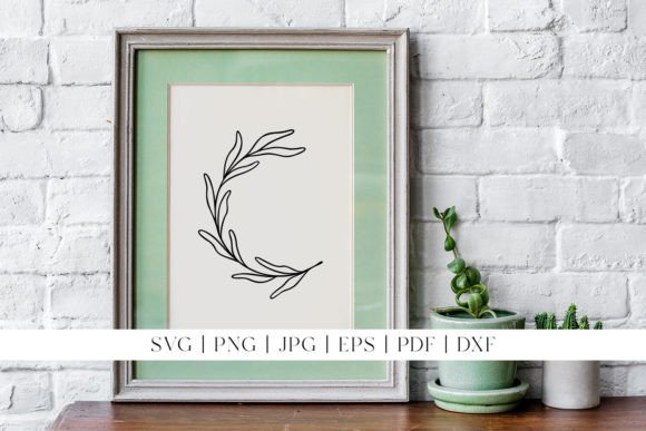 Download Leaf Line Art | Rounded Botanical Design - Leaf line art Collection