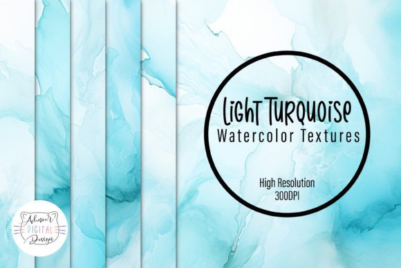 Download Light Turquoise Watercolor Textures - Texture Collection