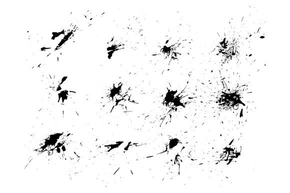 Download Grunge Blots Paint Splashes Background - Blots Collection
