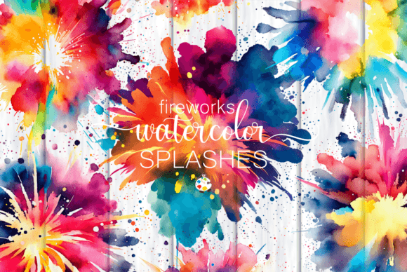 Download Firework Splashes Watercolor Textures - Texture Collection