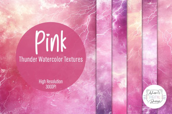 Download Pink Thunder Watercolor Textures - Texture Collection