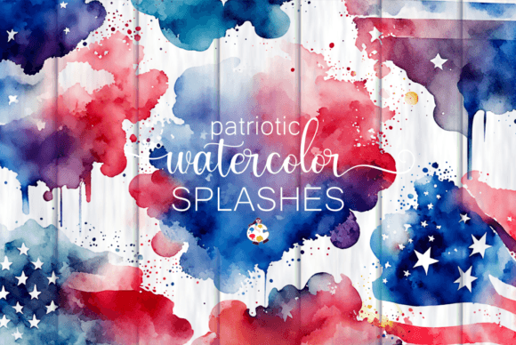 Download Patriotic Splashes - Watercolor Textures - Texture Collection