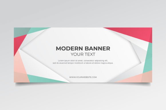 Download Abstract Banner with Modern Shapes - Premium Resources