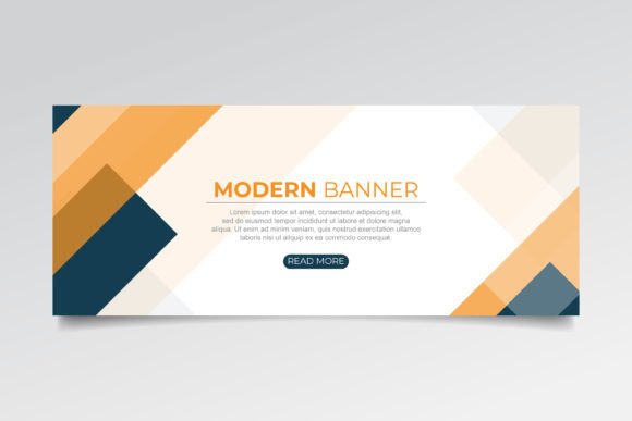 Download Abstract Banner with Modern Shapes - Premium Resources