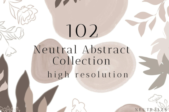 Download Neutral Abstract Shapes Floral - Abstract shapes Collection