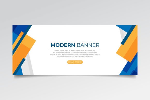 Download Abstract Banner with Modern Shapes - Premium Resources